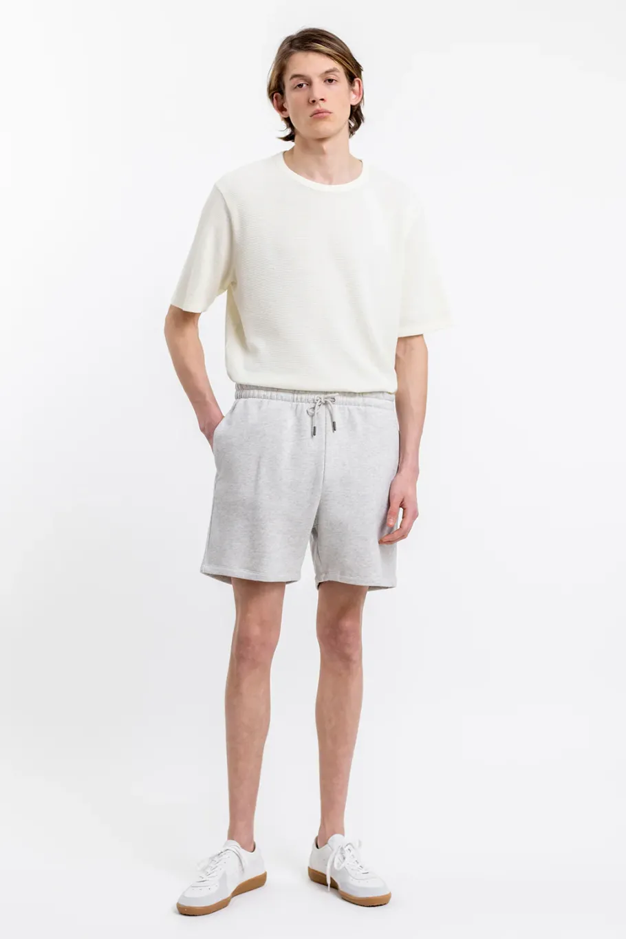 New Rotholz Logo Sweatshorts Aus Bio-Baumwolle Grau