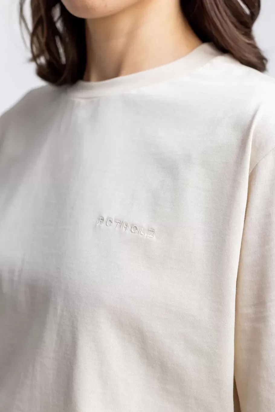 Hot Rotholz Logo T-Shirt Aus Bio-Baumwolle Creme
