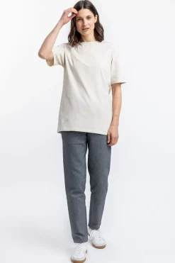 Hot Rotholz Logo T-Shirt Aus Bio-Baumwolle Creme