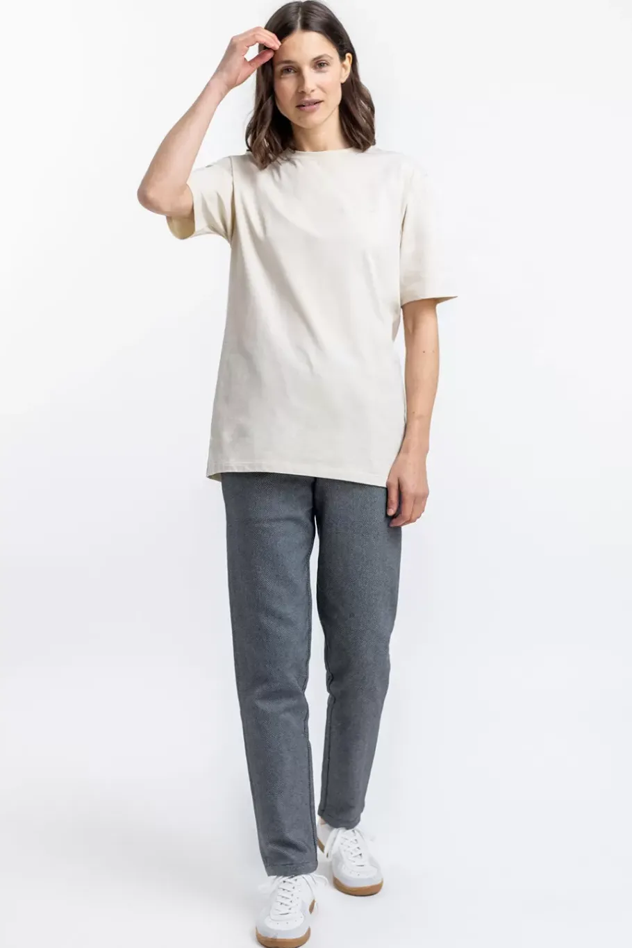 Hot Rotholz Logo T-Shirt Aus Bio-Baumwolle Creme