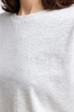Sale Rotholz Logo T-Shirt Aus Bio-Baumwolle Grau