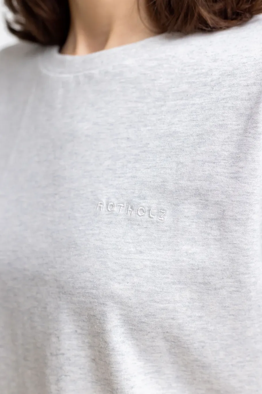 Sale Rotholz Logo T-Shirt Aus Bio-Baumwolle Grau