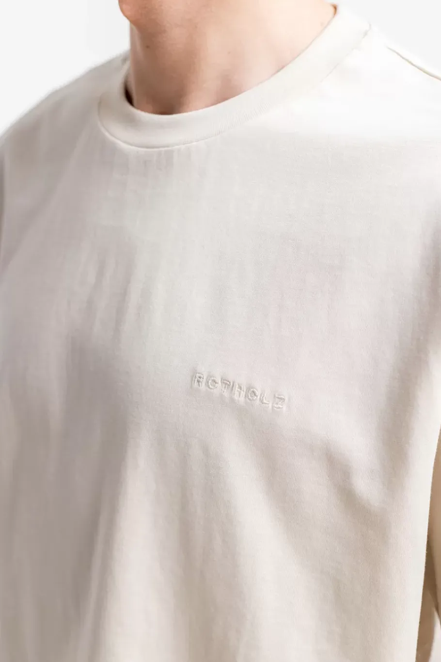 Clearance Rotholz Logo T-Shirt Aus Bio-Baumwolle Creme