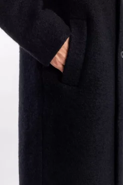 Rotholz Mantel Bio Wollmischung - Schwarz