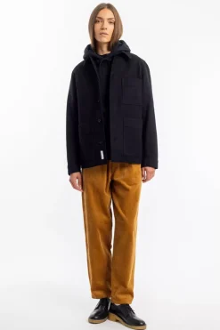 Outlet Rotholz Moleskin Jacke Bio Baumwolle - Schwarz
