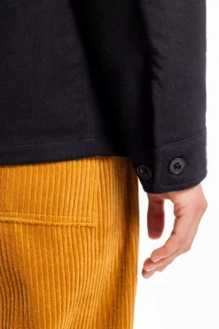 Outlet Rotholz Moleskin Jacke Bio Baumwolle - Schwarz