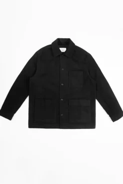 Outlet Rotholz Moleskin Jacke Bio Baumwolle - Schwarz