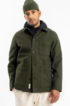 New Rotholz Moleskin Jacke Bio Baumwolle - Oliv