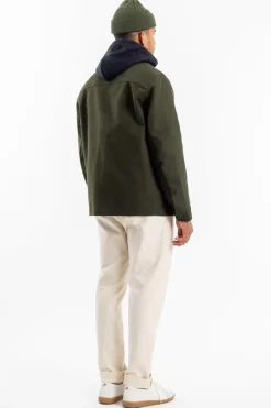 New Rotholz Moleskin Jacke Bio Baumwolle - Oliv
