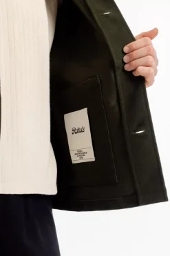 Outlet Rotholz Moleskin Jacke Bio Baumwolle - Oliv