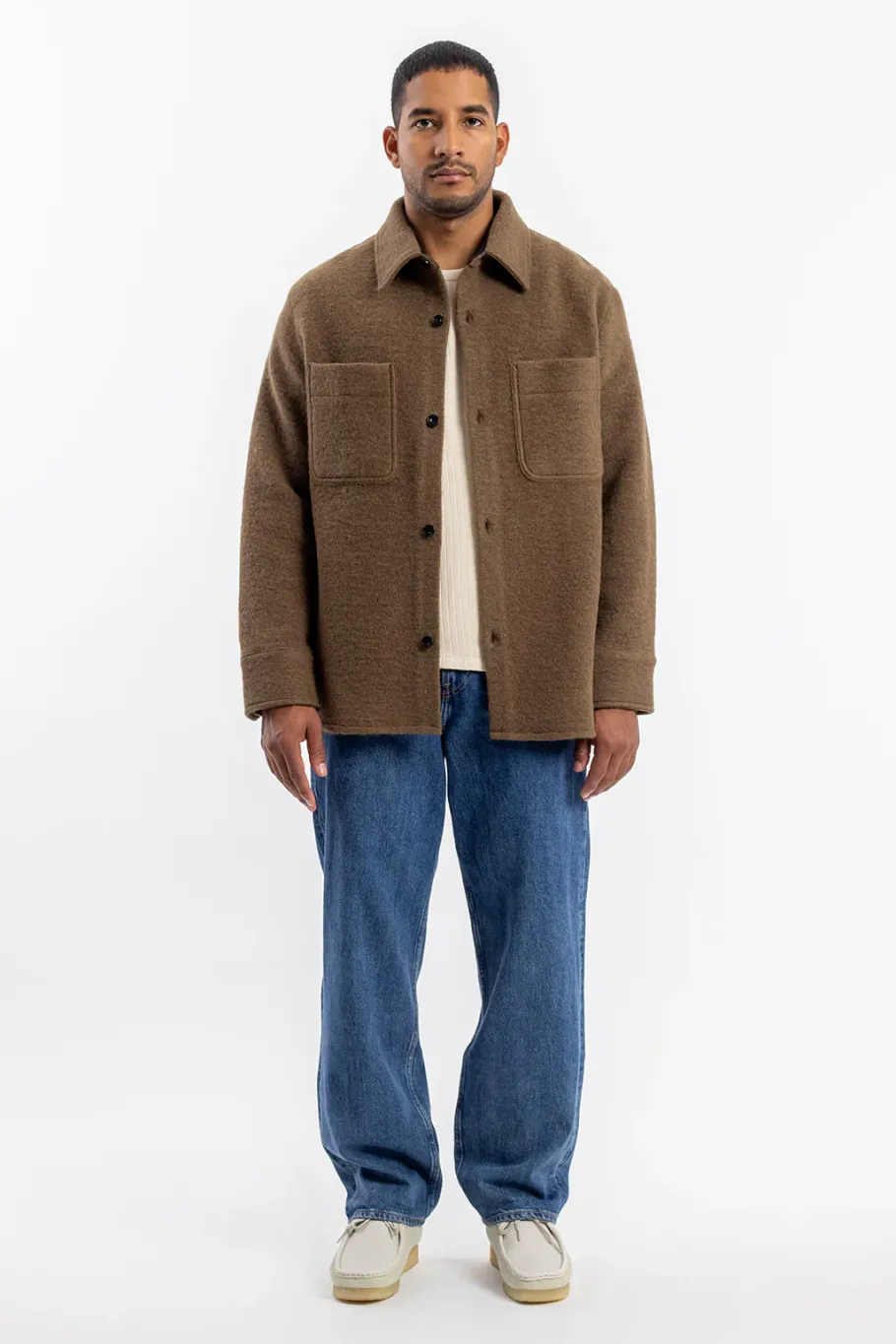 Rotholz Overshirt Bio Wollmischung - Braun