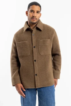 Rotholz Overshirt Bio Wollmischung - Braun