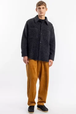 Clearance Rotholz Overshirt Bio Wollmischung - Anthrazit