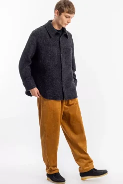 Clearance Rotholz Overshirt Bio Wollmischung - Anthrazit