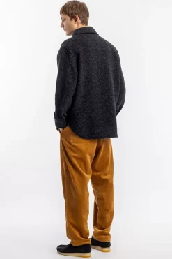 Clearance Rotholz Overshirt Bio Wollmischung - Anthrazit