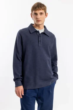 Rotholz Polo Jersey Bio Baumwolle - Dunkelblau