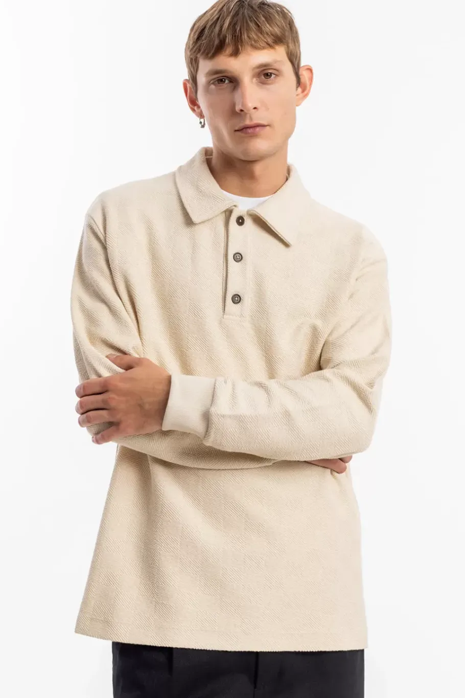 Best Rotholz Polo Jersey Bio Baumwolle - Creme