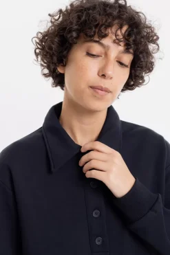 Hot Rotholz Polo Kleid Aus Bio-Baumwolle Schwarz