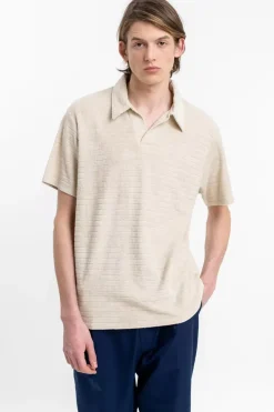 Discount Rotholz Polo Shirt Aus Bio Frottee Creme