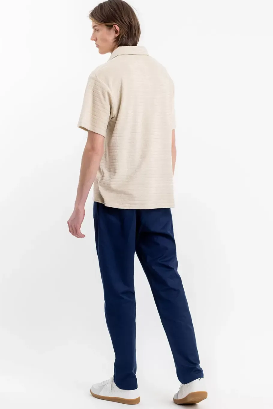 Hot Rotholz Polo Shirt Aus Bio Frottee Creme