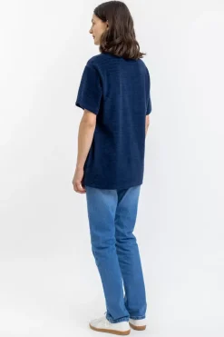Hot Rotholz Polo Shirt Aus Bio Frottee Blau