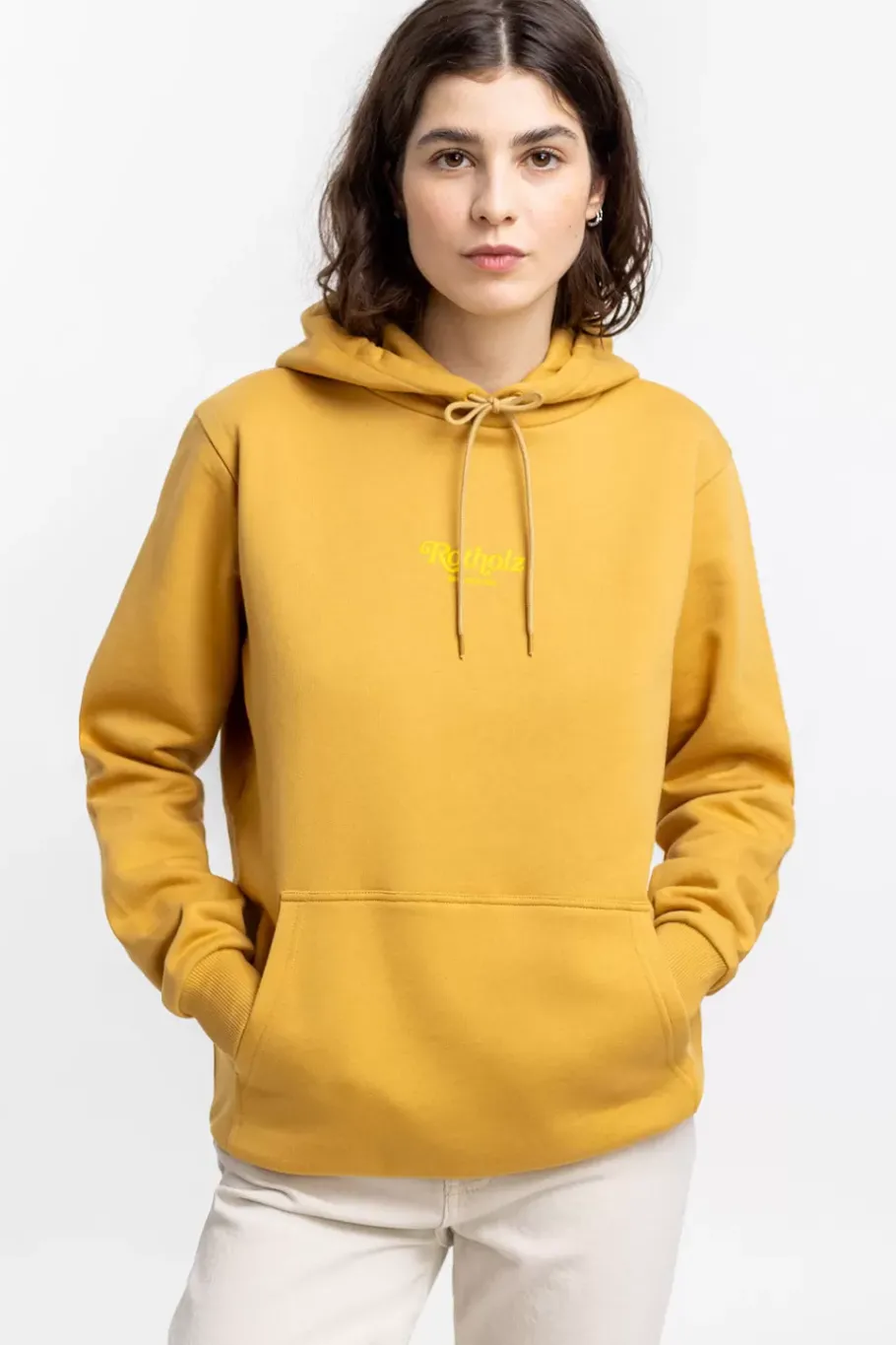 Rotholz Retro Logo Hoodie Senfgelb