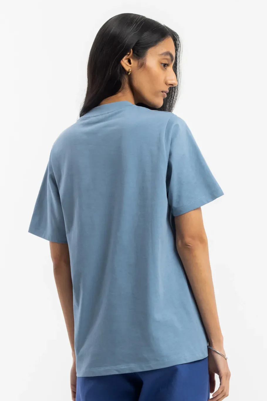 Outlet Rotholz Retro Logo T-Shirt Bio Baumwolle - Hellblau