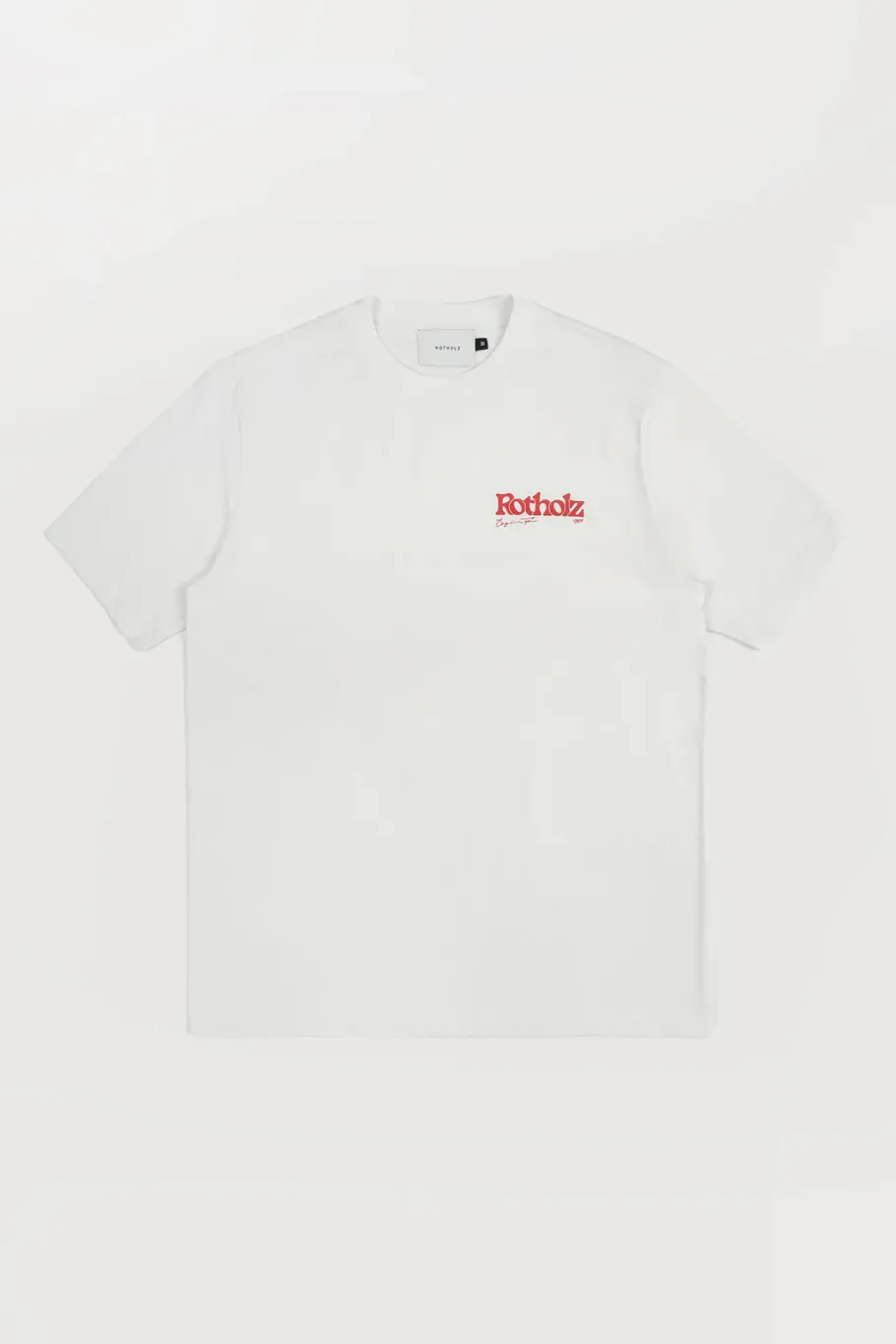 New Rotholz Retro Logo T-Shirt Bio Baumwolle - Weis