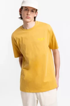 Outlet Rotholz Retro Logo T-Shirt Senfgelb