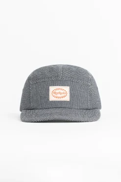Outlet Rotholz Retro 5-Panel Cap Schwarz Kariert