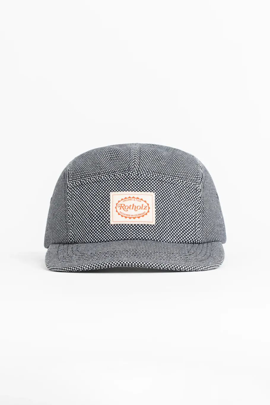 Outlet Rotholz Retro 5-Panel Cap Schwarz Kariert