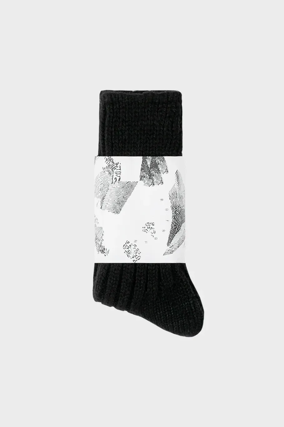 Clearance Rotholz Schwere Socken Schurwolle - Schwarz