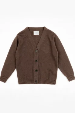 Online Rotholz Strick Cardigan Wollmischung - Braun
