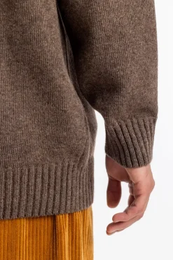 Best Rotholz Strick Cardigan Wollmischung - Braun
