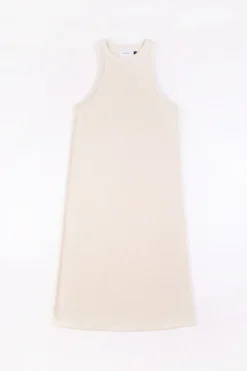 Online Rotholz Strick Kleid Aus Bio-Baumwolle Off-White