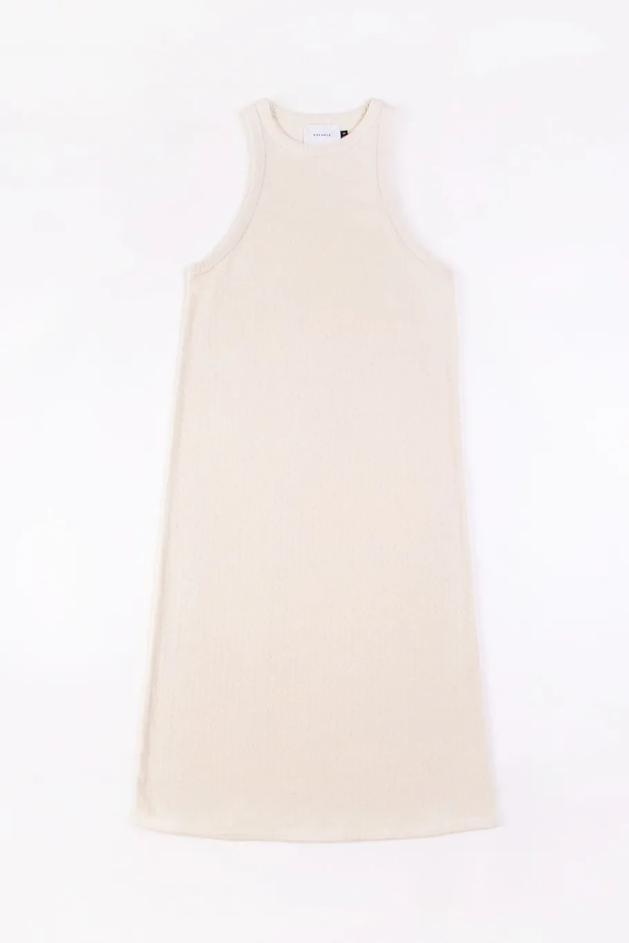 Online Rotholz Strick Kleid Aus Bio-Baumwolle Off-White