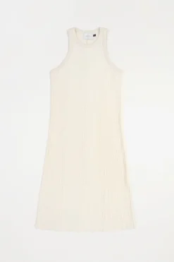 Sale Rotholz Strick Kleid Bio Baumwolle - Creme
