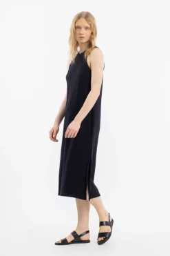 Best Rotholz Strick Kleid Bio Baumwolle - Schwarz