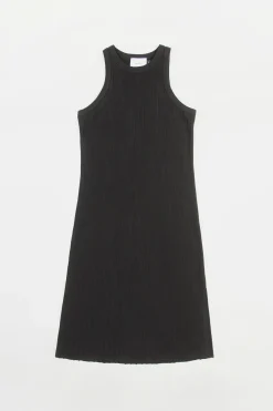 Best Rotholz Strick Kleid Bio Baumwolle - Schwarz