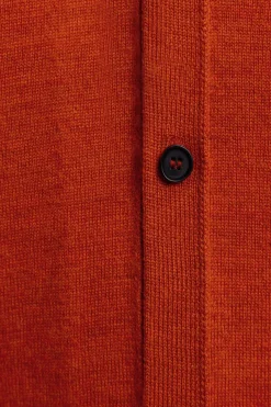 Rotholz Strick Shirt Merinowolle - Rot