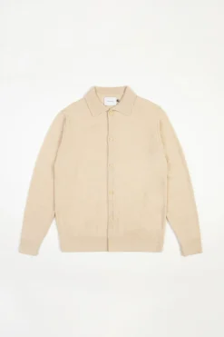 Hot Rotholz Strick Shirt Merinowolle - Sand