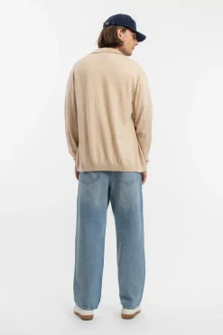 Online Rotholz Strick Shirt Merinowolle - Sand