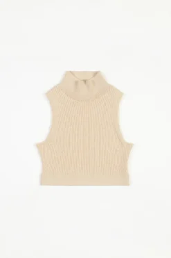 Discount Rotholz Strick Singlet Merinowolle - Sand