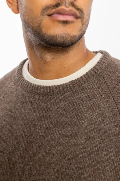 New Rotholz Strickpullover Wollmischung - Braun