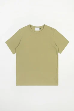 Sale Rotholz Strukturiertes T-Shirt Bio Baumwolle - Grun