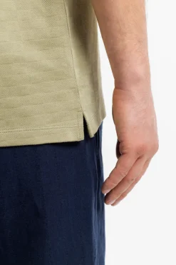 Clearance Rotholz Strukturiertes T-Shirt Bio Baumwolle - Grun