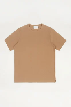 Discount Rotholz Strukturiertes T-Shirt Bio Baumwolle - Karamell