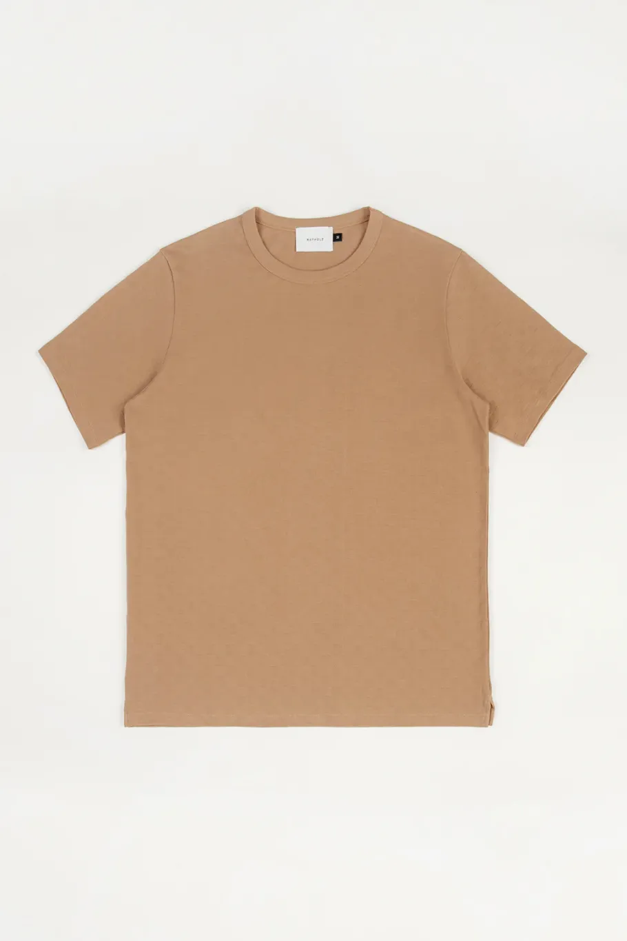 Discount Rotholz Strukturiertes T-Shirt Bio Baumwolle - Karamell
