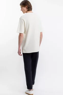Hot Rotholz T-Shirt Aus Waffle Cotton Weis