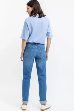 Hot Rotholz T-Shirt Aus Waffle Cotton Hellblau